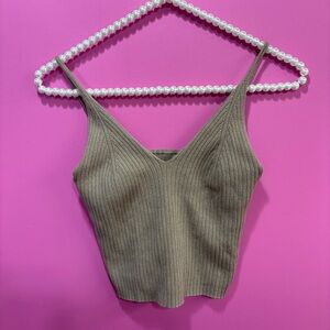 Live The Process Sweater Tank Top Tan